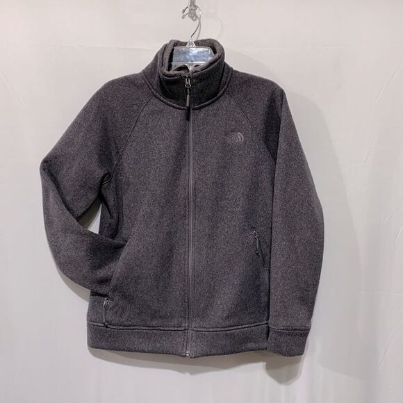 The NORTH Face knit full zip jacket fleece lined zip pockets women sz Medium - Picture 12 of 12
